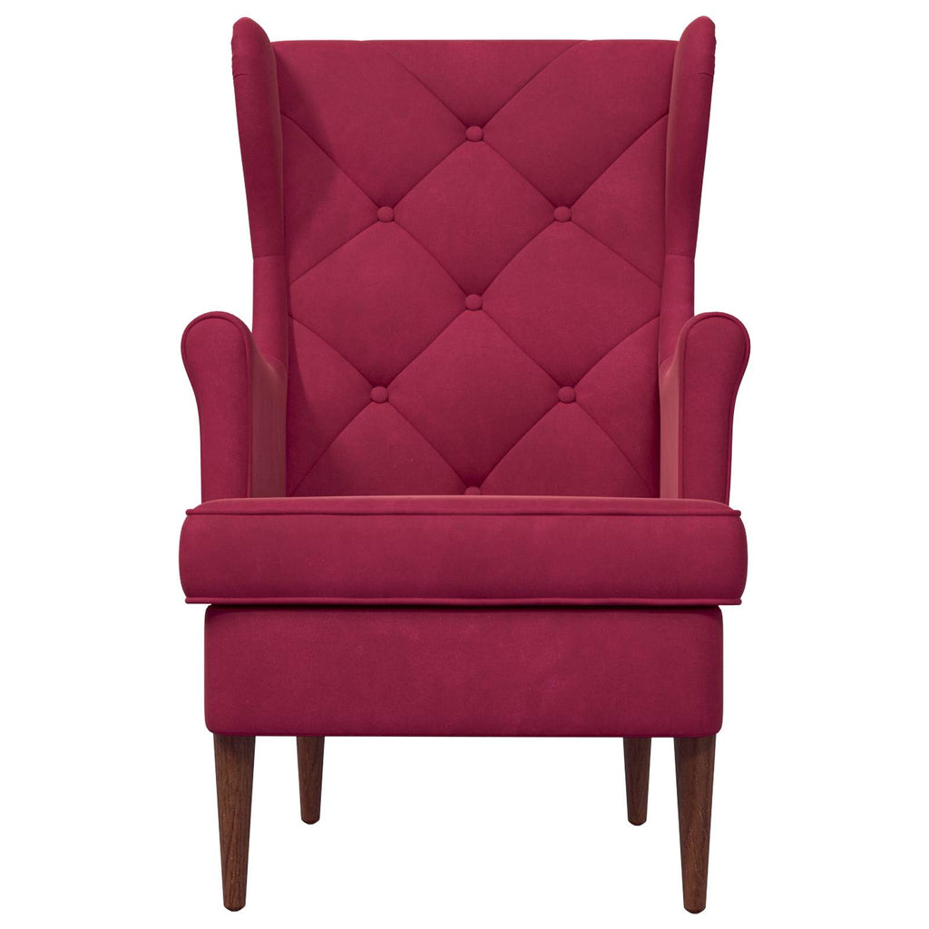 Poltrona Rosso Vino Velluto