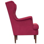 Poltrona Rosso Vino Velluto