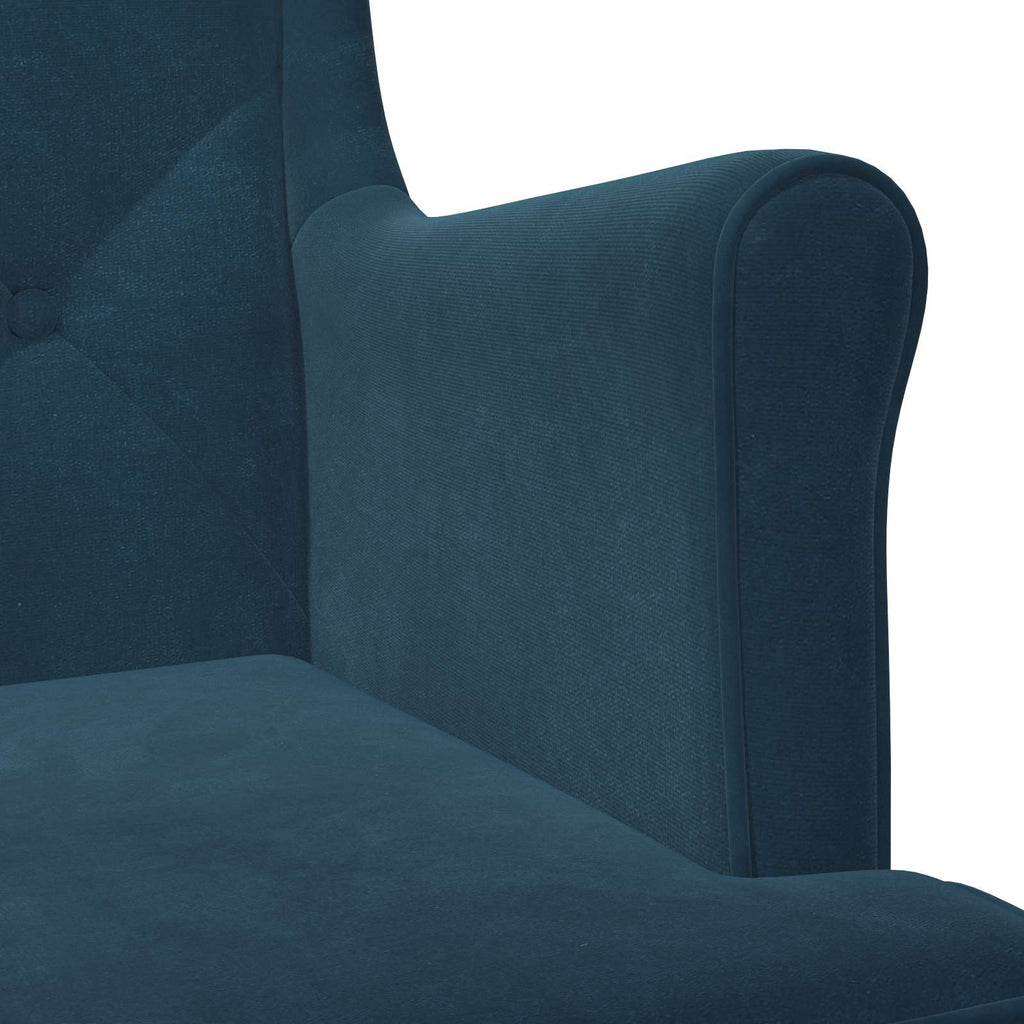 Poltrona Blu Velluto