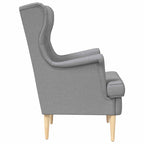 Poltrona Grigio Chiaro Tessuto