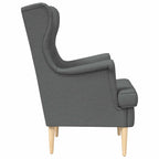 Poltrona Grigio Scuro Tessuto
