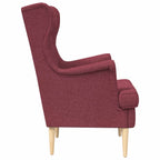 Poltrona Rosso Vino Tessuto