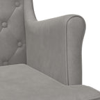 Poltrona Grigio Chiaro Velluto