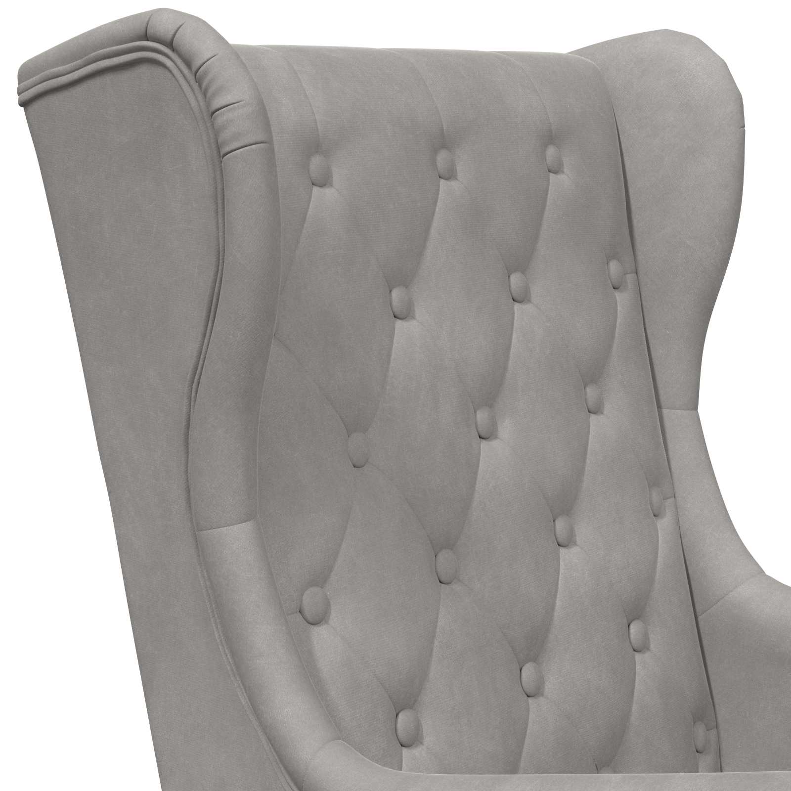 Poltrona Grigio Chiaro Velluto