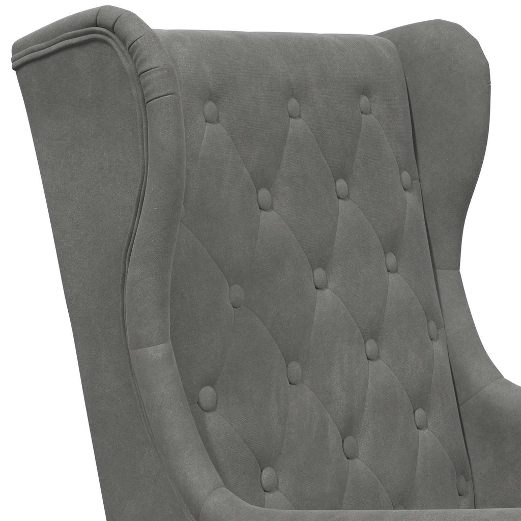 Poltrona Grigio Scuro Velluto