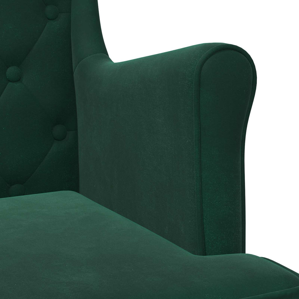 Poltrona Verde Scuro Velluto