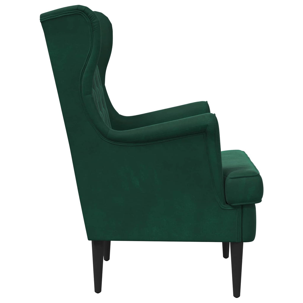 Poltrona Verde Scuro Velluto