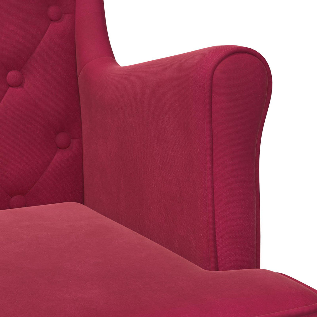 Poltrona Rosso Vino Velluto