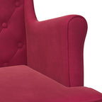 Poltrona Rosso Vino Velluto