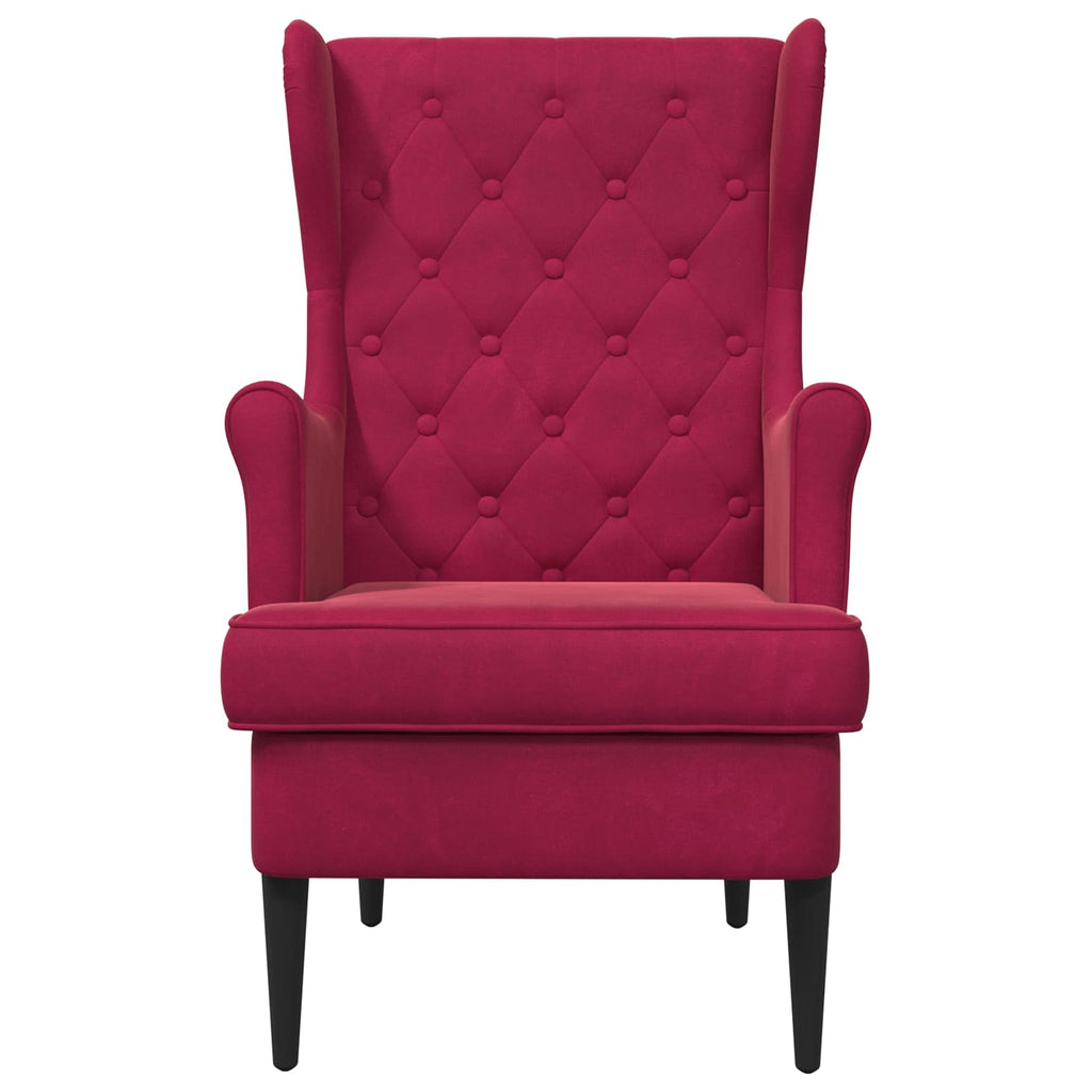 Poltrona Rosso Vino Velluto