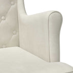 Poltrona Crema Velluto