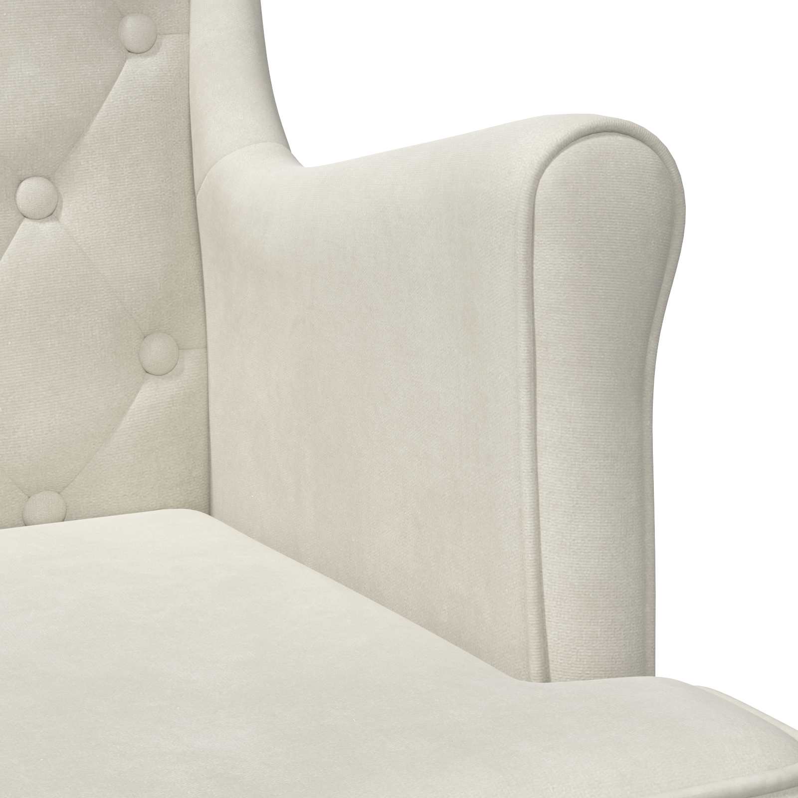 Poltrona Crema Velluto