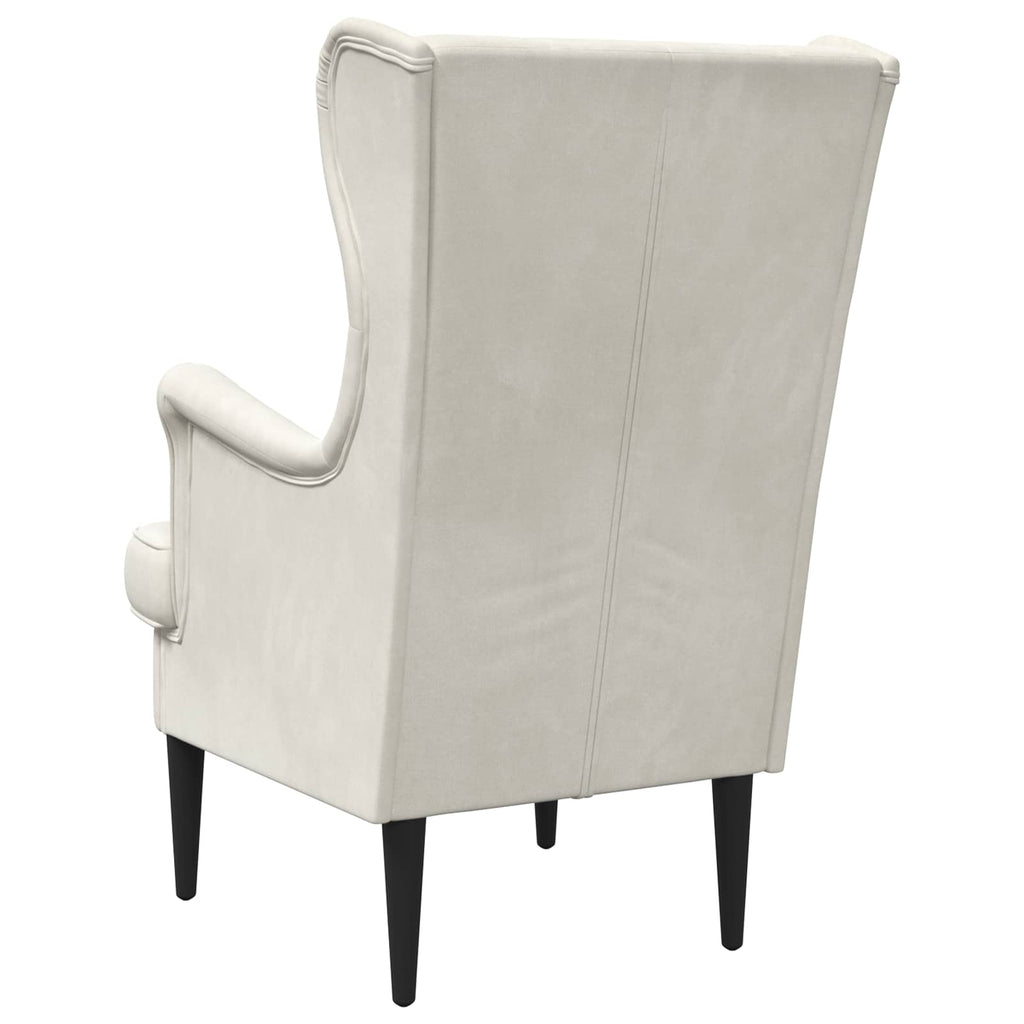 Poltrona Crema Velluto