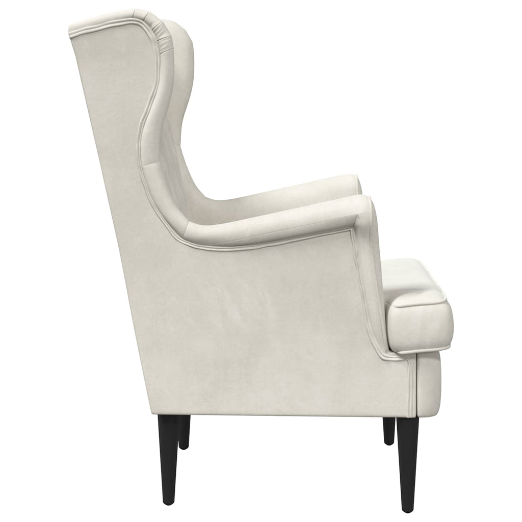 Poltrona Crema Velluto