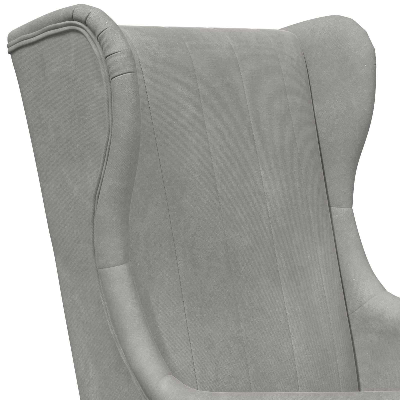 Poltrona Grigio Chiaro Velluto