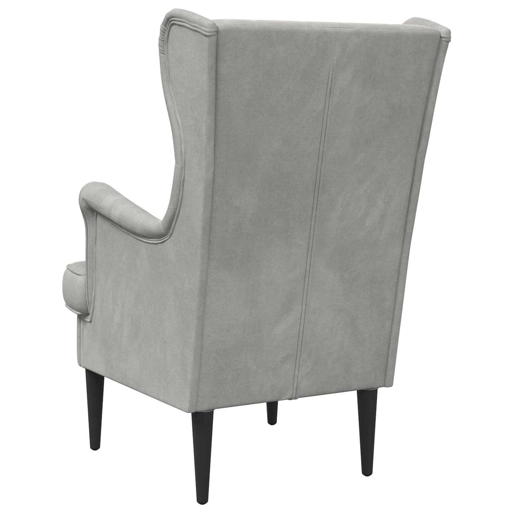 Poltrona Grigio Chiaro Velluto