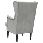 Poltrona Grigio Chiaro Velluto