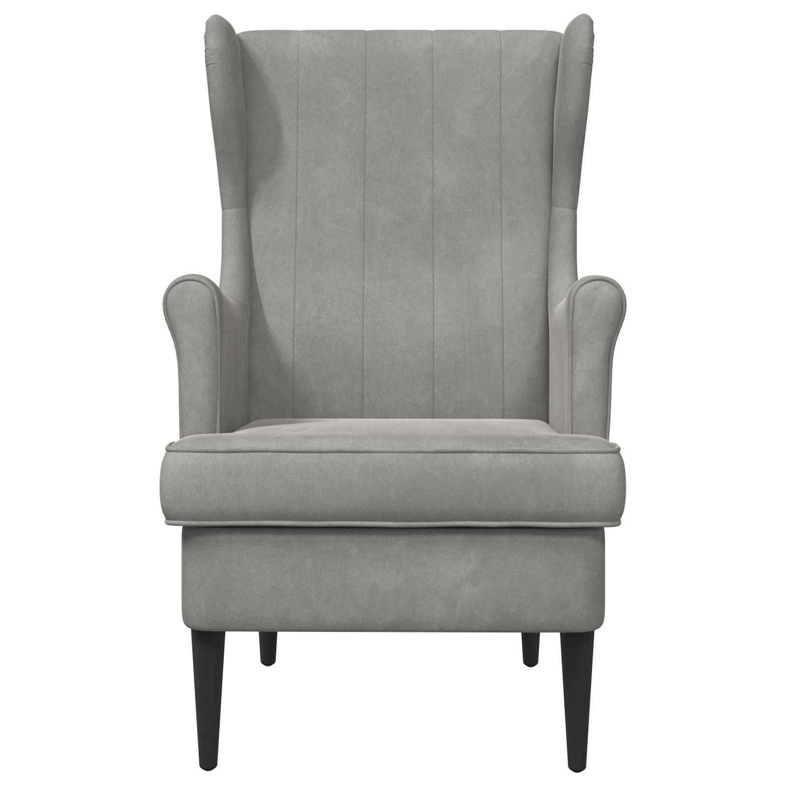 Poltrona Grigio Chiaro Velluto