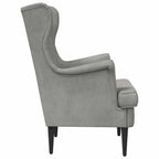 Poltrona Grigio Chiaro Velluto
