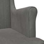 Poltrona Grigio Scuro Velluto