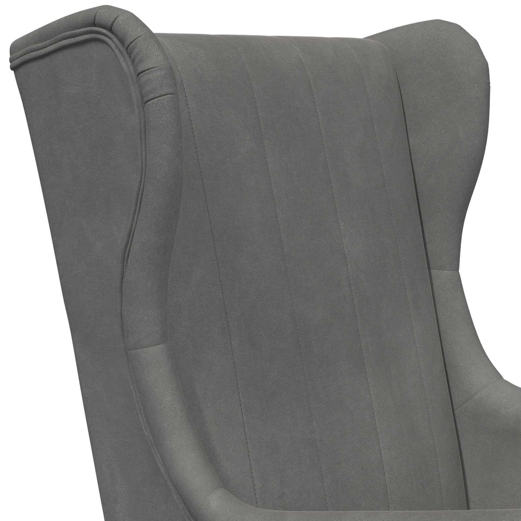 Poltrona Grigio Scuro Velluto