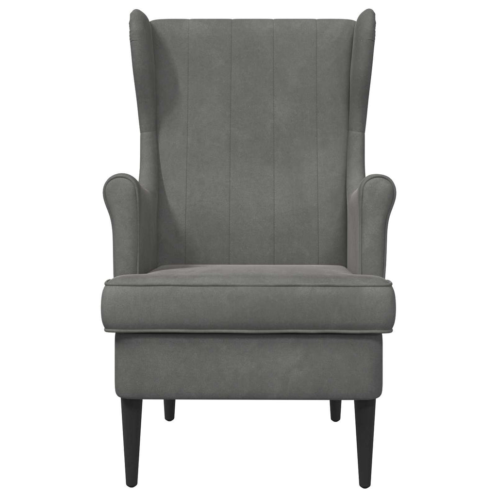 Poltrona Grigio Scuro Velluto