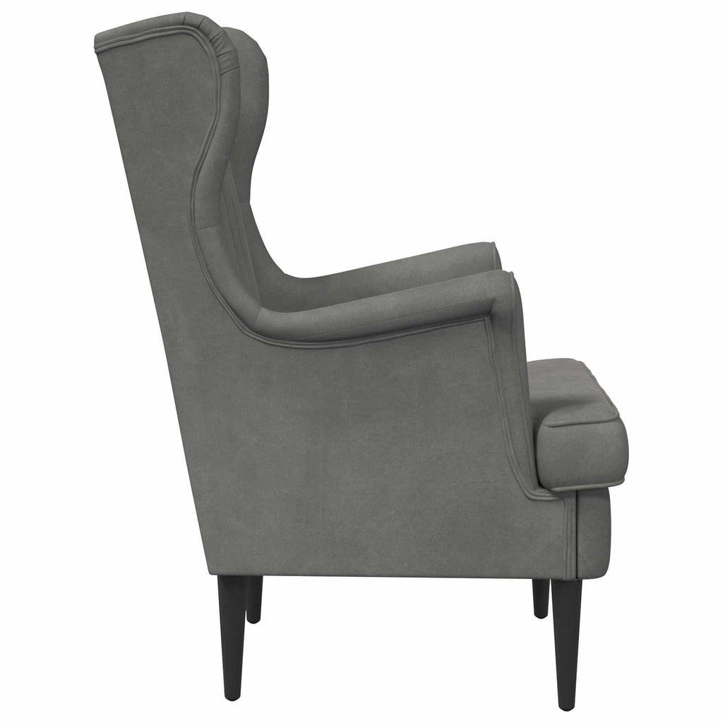Poltrona Grigio Scuro Velluto