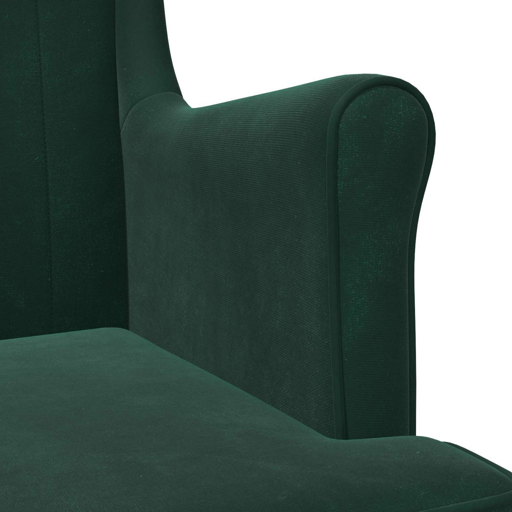 Poltrona Verde Scuro Velluto