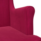 Poltrona Rosso Vino Velluto