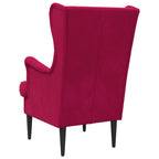 Poltrona Rosso Vino Velluto