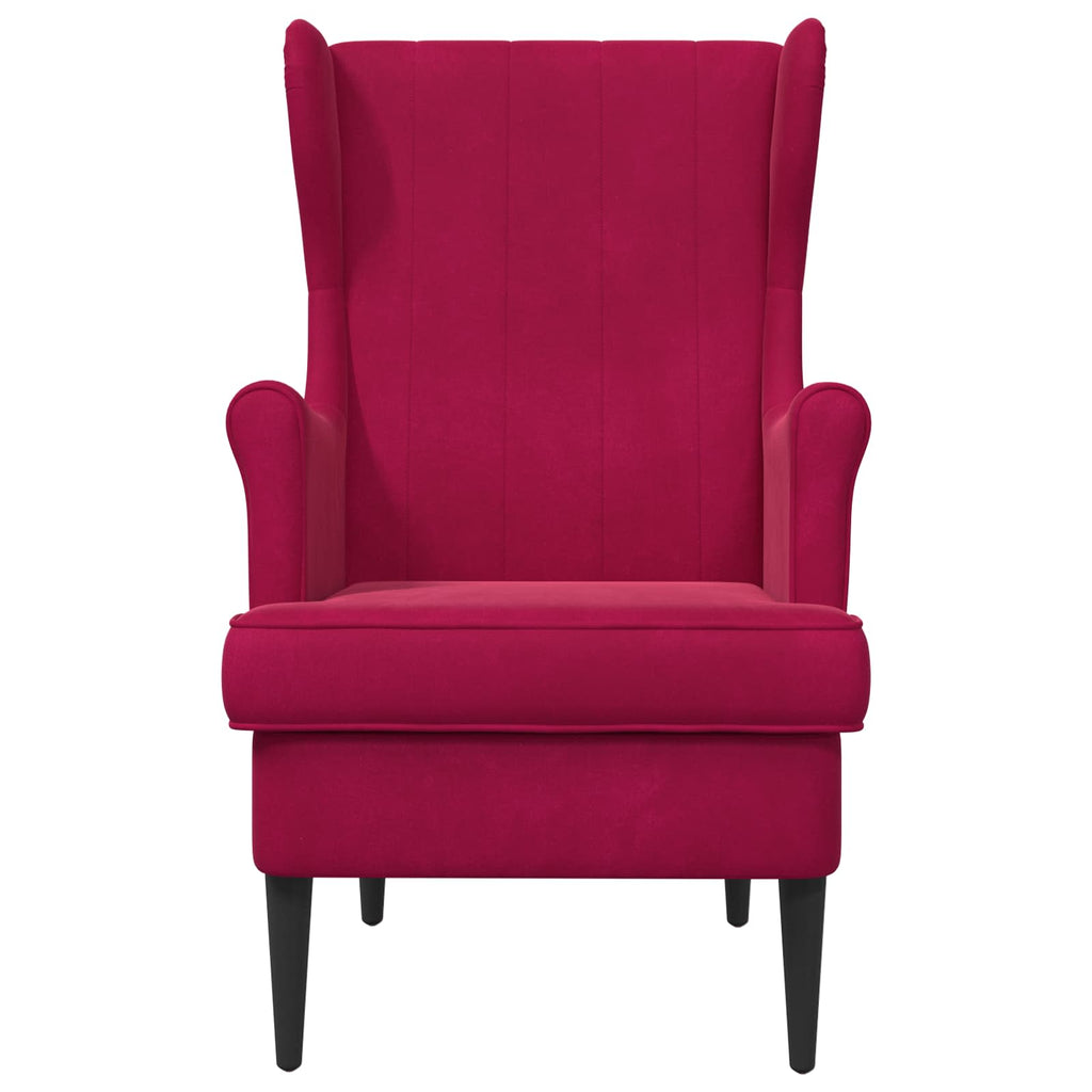 Poltrona Rosso Vino Velluto