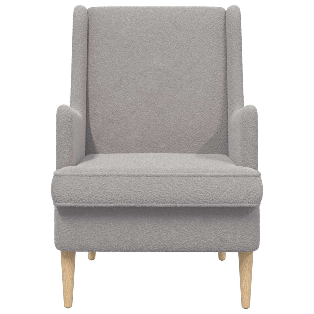 Poltrona Grigio Chiaro Bouclé