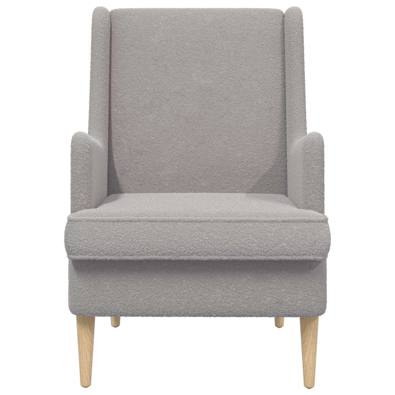 Poltrona Grigio Chiaro Bouclé