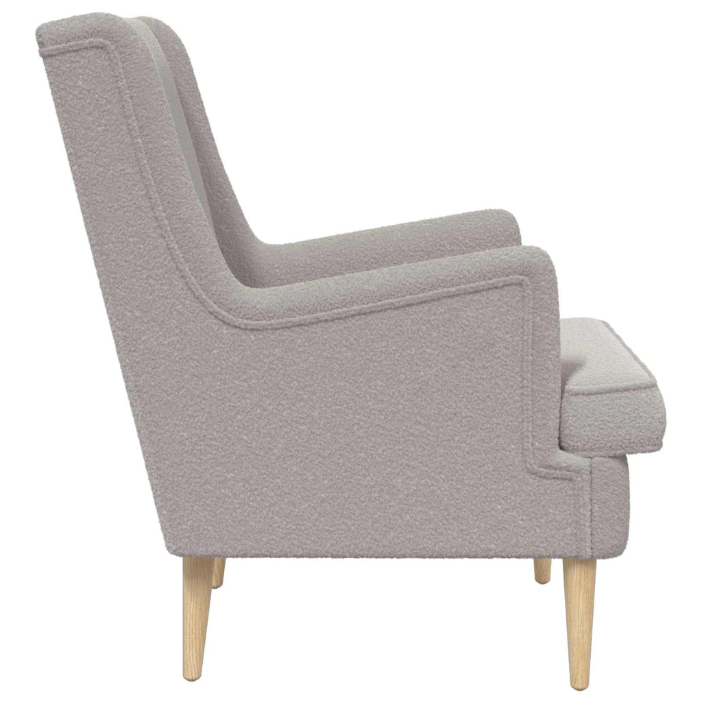 Poltrona Grigio Chiaro Bouclé