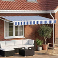 Tenda retrattile Blu e Bianco 2,5 x 2 m