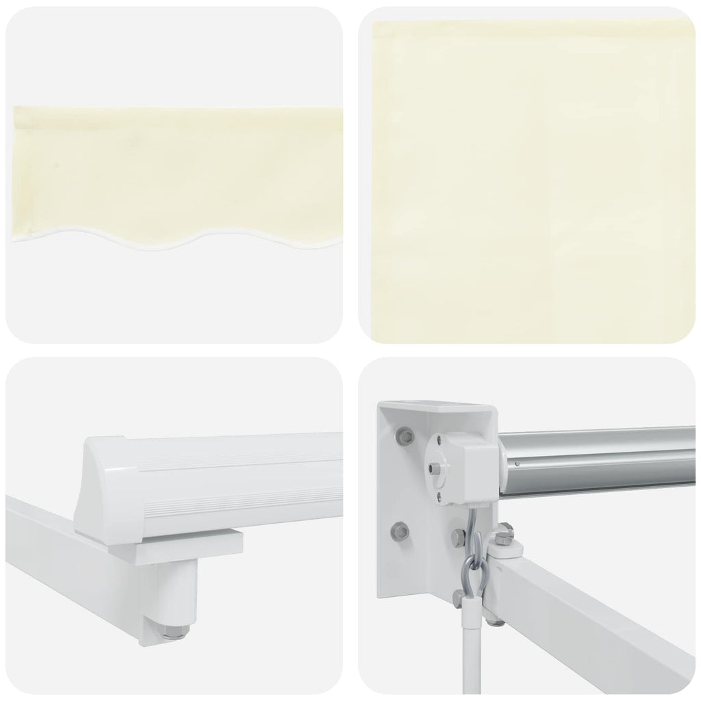 Tenda retrattile Crema 2,5 x 2 m 100% Poliestere e Alluminio