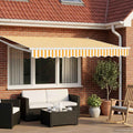 Tenda retrattile Giallo e Bianco 2,5 x 2 m