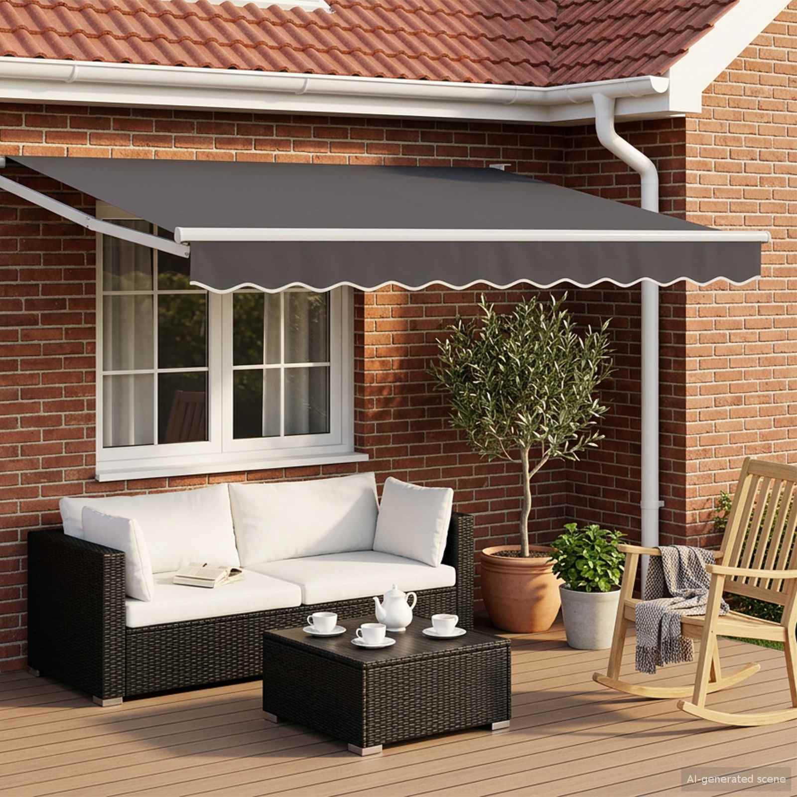 Tenda retrattile Antracite 2,5 x 2 m