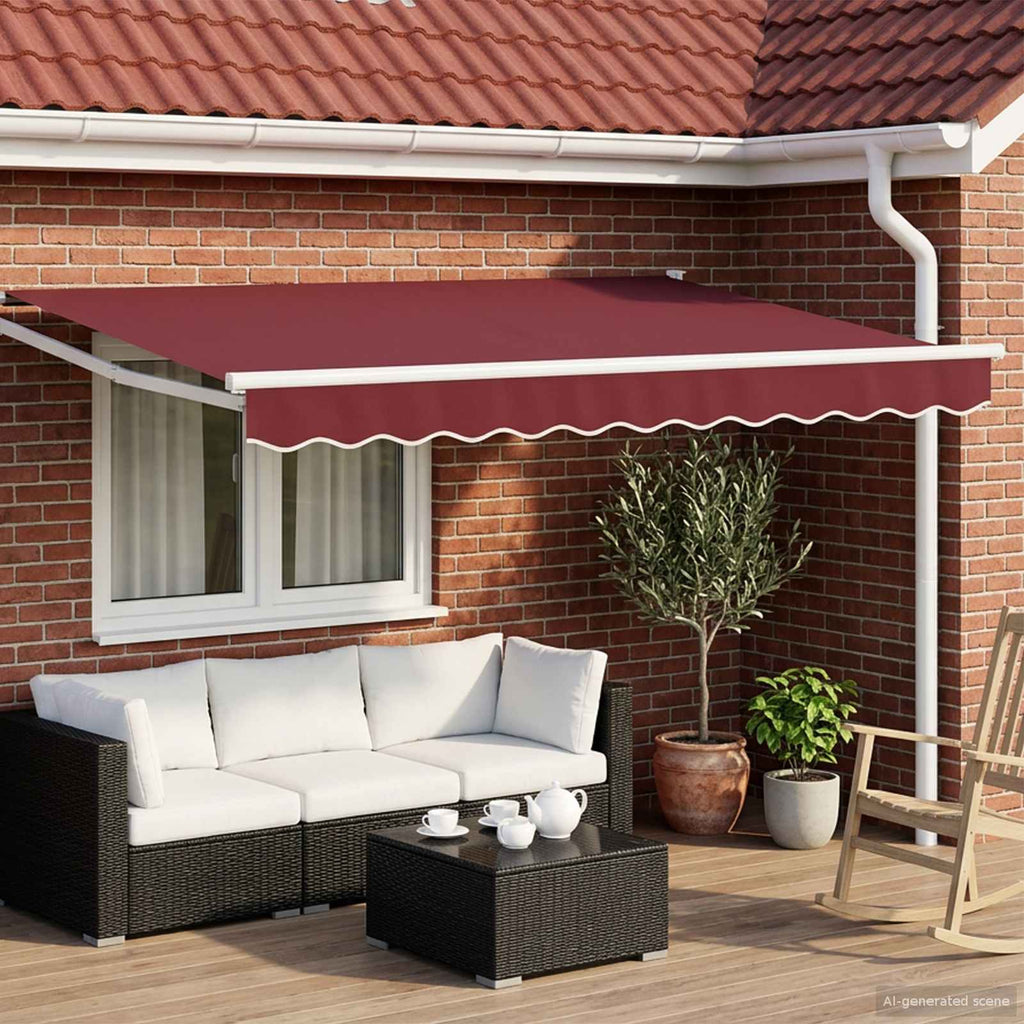 Tenda retrattile Borgogna 2,5 x 2 m 100% Poliestere e Alluminio