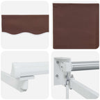 Tenda retrattile Marrone 2,5 x 2 m 100% Poliestere e Alluminio