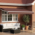 Tenda retrattile Marrone 2,5 x 2 m 100% Poliestere e Alluminio