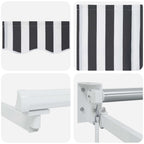 Tenda retrattile Antracite e Bianco 2,5 x 2 m