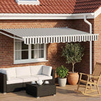 Tenda retrattile Antracite e Bianco 2,5 x 2 m