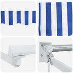 Tenda retrattile Blu e Bianco 3 x 2 m