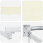Tenda retrattile Crema 3 x 2 m 100% Poliestere e Alluminio