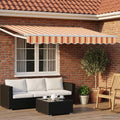 Tenda retrattile Giallo, Arancione e Bianco 3 x 2 m