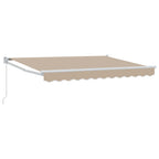 Tenda retrattile Beige 3,5 x 2 m 100% Poliestere e Alluminio