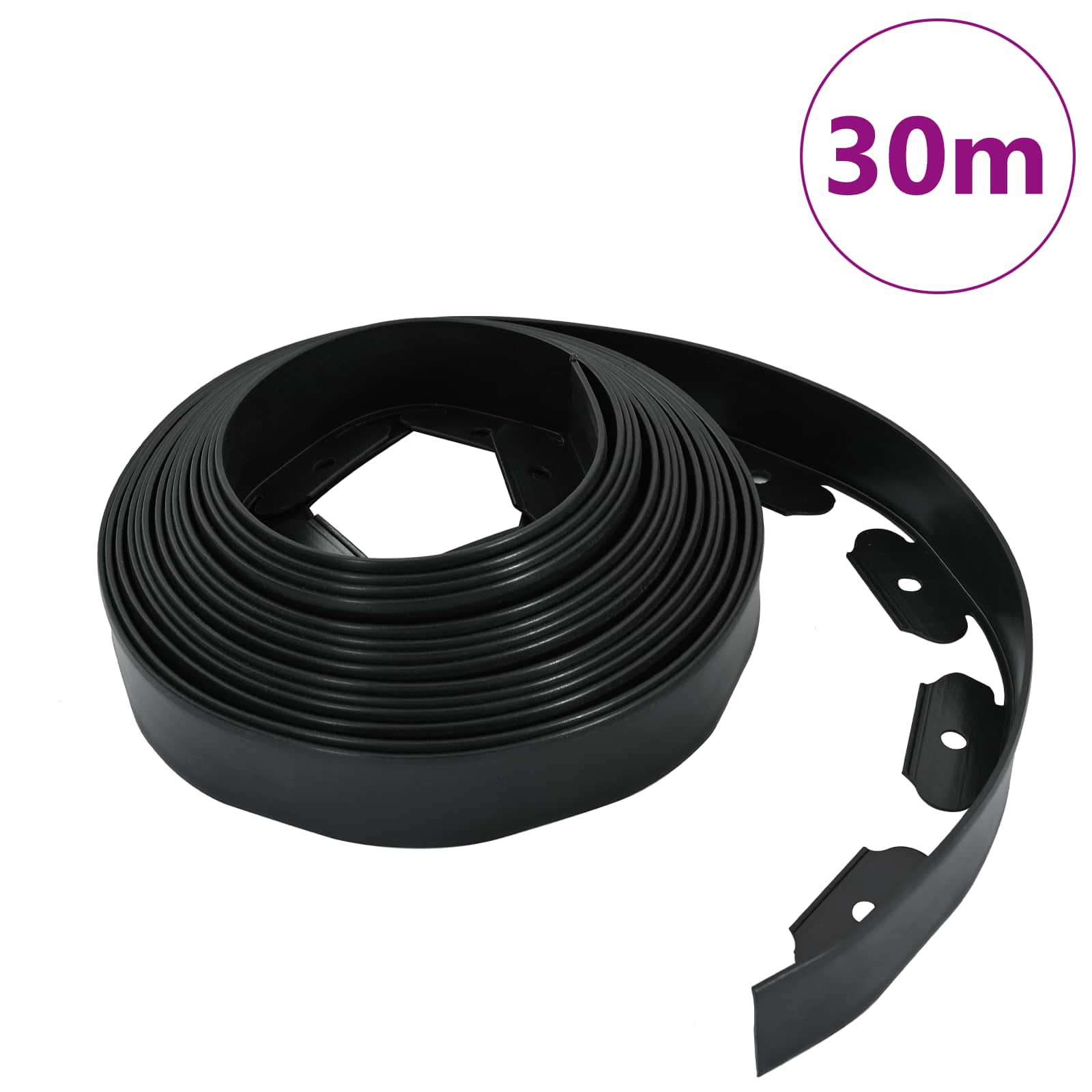 Bordure per prato Nero 3000 x 4 x 5 cm Plastica