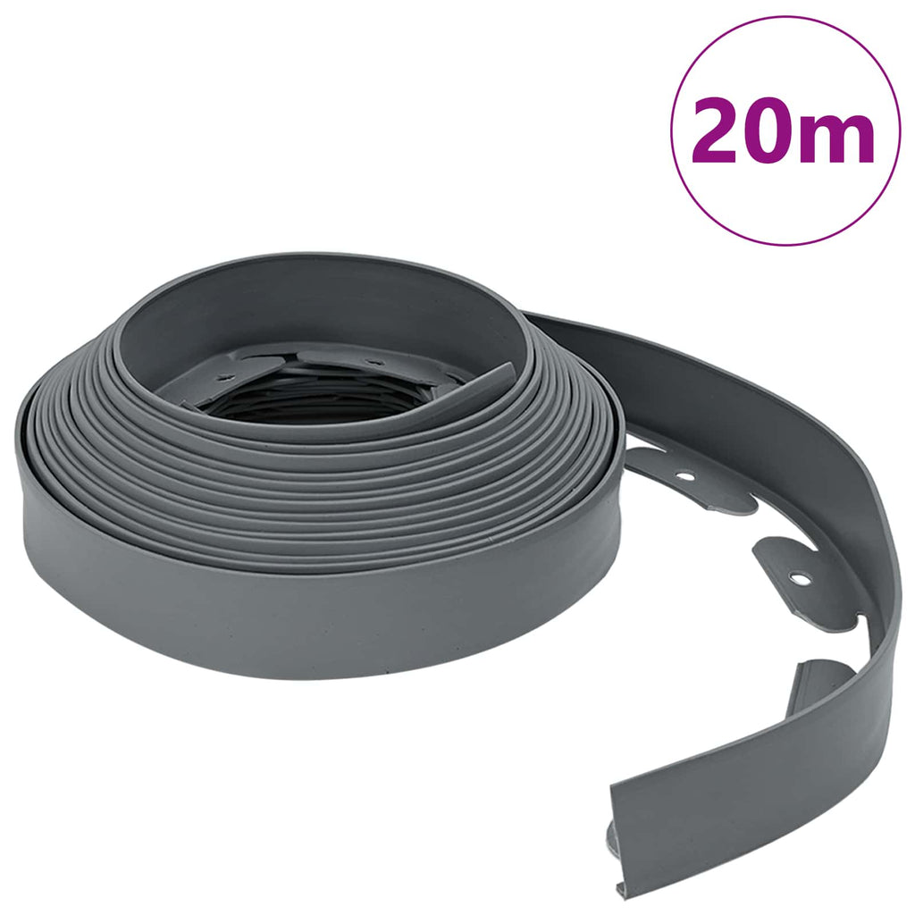 Bordure per prato Grigio 2000 x 4 x 5 cm Plastica