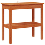 Tavolo consolle con lo scaffale Marrone Cera 80 x 40 x 75 cm